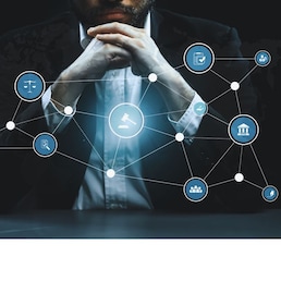 Smart law, legal advice icons and lawyer working tools in the lawyers office showing concept of digital law and online technology of astute law and regulations .