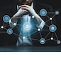 Smart law, legal advice icons and lawyer working tools in the lawyers office showing concept of digital law and online technology of astute law and regulations .