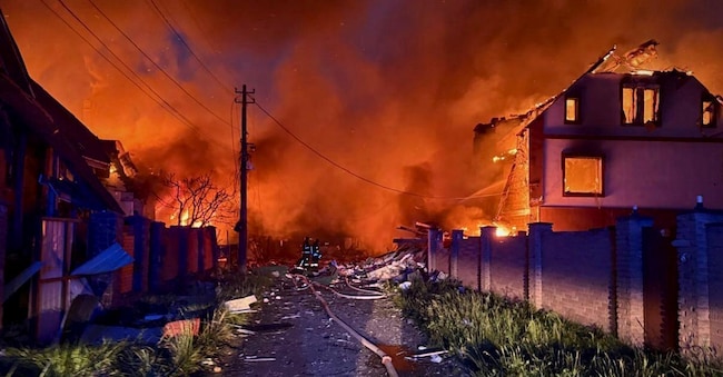 Ucraina, uno degli attacci di questa notte nella regione di Kiev