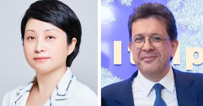 Li Xia, direttrice CCTV e Gaspare Borsellino, fondatore e direttore dell’agenzia Italpress