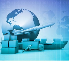 Supply Chain Logistics Connected Through Transport as Concept