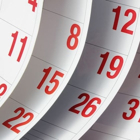 Close Up of Calendar Pages