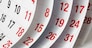 Close Up of Calendar Pages