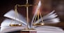 Scales of justice, law gavel