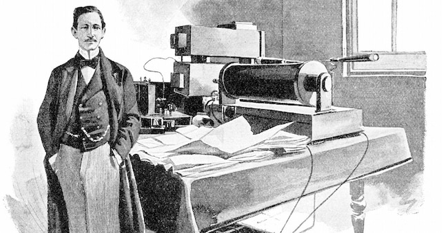 Guglielmo Marconi ( 25 April 1874 – 20 July 1937 ) Original edition from my own archives
Source : Gartenlaube 1899
Drawing : J. K. Stieler from 1828