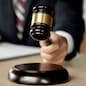 Justice and Law concept. lawyer working at courtroom, selective focus