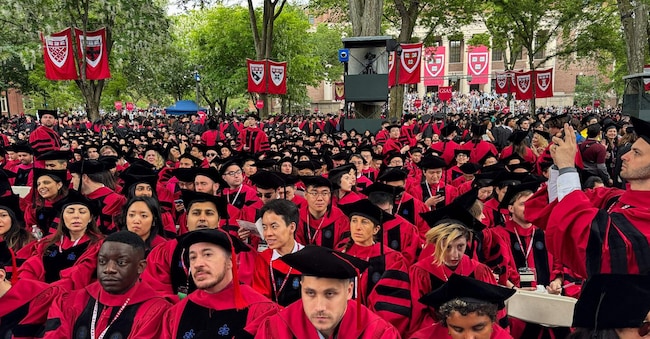 Laureati ad Harvard  (Photo by Rick Friedman / AFP)