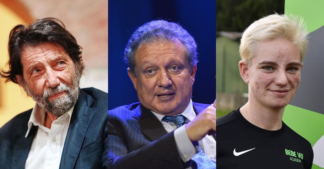 Massimo Cacciari, Antonio Di Bella, Bebe Vio. (Foto Agf)