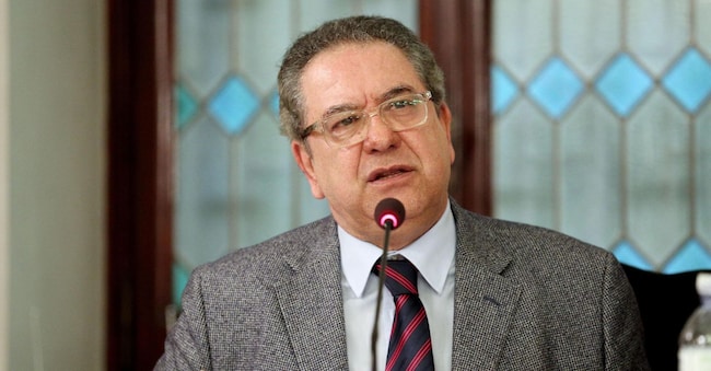 L'ex vice direttore Ansa Carlo Gambalonga durante la conferenza stampa di presentazione del suo libro "Casa ANSA" da settant'anni il diario del Paese, Roma, 26 marzo 2015. (Ansa/Alessandro Di Meo)