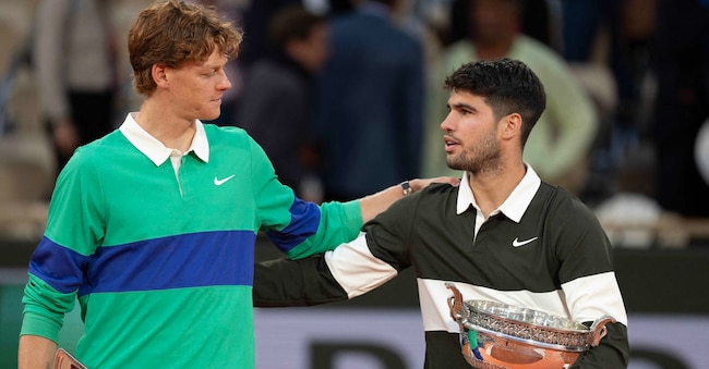 Sinner e Alcaraz in finale al Roland Garros: l’italiano perde ma «consolida» il vantaggio nel ranking Atp sullo spagnolo