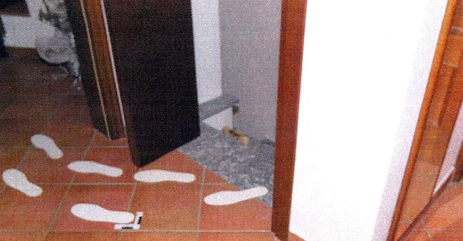 Casa Poggi, parte della scena del delitto (Ansa)