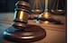 Judge gavel and Scales of Justice in the Court Hall created by generative AI