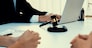 Couples file for divorcing and seek assistance from law firm to divide property after breakup. Obligations contract assist by lawyer in negotiating settlement agreement meeting. Panorama Rigid
