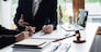 Law, Consultation, Agreement, Contract, Attorney or Lawyer holding a pen is consulting with a client to explain the pattern of answering questions before going to court to decide a lawsuit