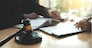 lawyer consultant give an advice with client at law firm.