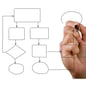 Businessmans hand drawing an empty flow chart