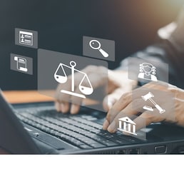 Legal advice online, labor law concept, layer or notary working for business company.