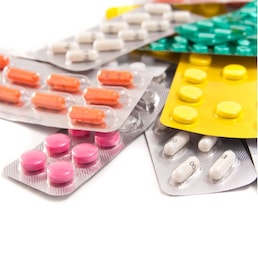 packs of medical pills and tablets