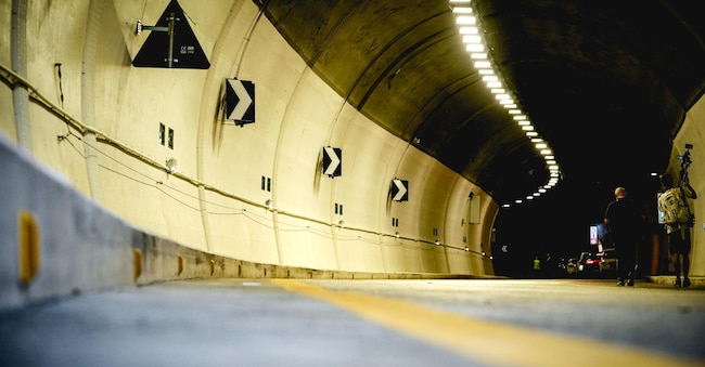 Il nuovo Tunnel del Tenda a Limone Piemonte.  ANSA/TINO ROMANO
