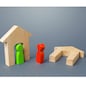 A human figure asks a neighbor for help and shelter. Refugees and injured people in natural disasters and military conflicts in search of a new home. Help and assistance. International security