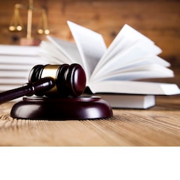 Gavel on books, ambient light vivid theme