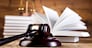 Gavel on books, ambient light vivid theme