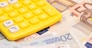 Calculator with Euro notes