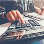 Business man Accounting Calculating Cost Economic