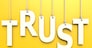 Trust word in yellow background