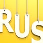 Trust word in yellow background