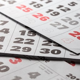 background made of calendar dates close up