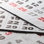 background made of calendar dates close up