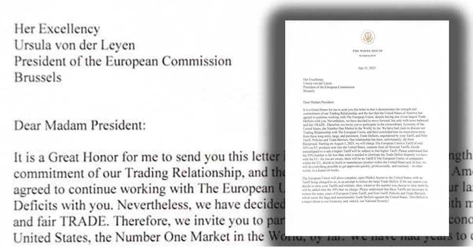 Dazi, il testo della lettera di Trump alla Ue Dazi, il testo della lettera di Trump alla Ue