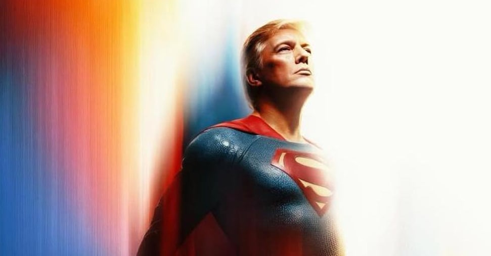 Sui social Trump come Superman, «simbolo di speranza»