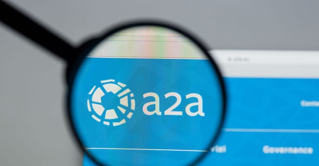 Milan, Italy - August 10, 2017: A2A website homepage. It . A2A logo visible.