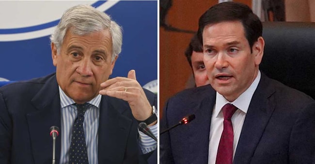 Da sinistra a destra, il ministro degli Affari esteri Antonio Tajani e il Segretario di Stato, Marco Rubio