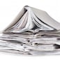 Chaotic Stacked And One Open Files Rotated Isolated On White Background