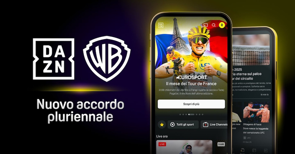 Accordo fra Dazn e Warner Bros Discovery: ad Eurosport aggiunti i canali free Accordo fra Dazn e Warner Bros Discovery: ad Eurosport aggiunti i canali free