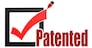 Patented word with check mark and pencil, 3D rendering