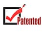 Patented word with check mark and pencil, 3D rendering