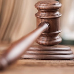 Wooden gavel barrister, justice concept, legal system
