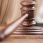 Wooden gavel barrister, justice concept, legal system