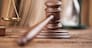 Wooden gavel barrister, justice concept, legal system