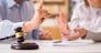 Judge gavel deciding on marriage divorce