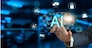 Businessman hand touching virtual brain icon. A.I. The use of operating systems to help verify research with modern computer systems.