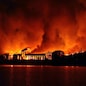 A fire of vast proportions has been developed in the complex of "City of Science", the "science center" of Naples, Italy, 04 March 2013. ANSA/CIRO FUSCO