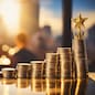 Illustration of a comprehensive reward program, showcasing incentives, bonuses, and recognition for achievements. Ideal for business, HR, and motivational topics.