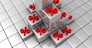 3d illustration of background with percent symbols