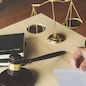 justice lawyer working on courtroom