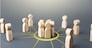 People form a group. Combining into a cooperative form to achieve a common goal and solve a problem. Political movement, volunteering, social organizations, activists. Collaboration and cooperation